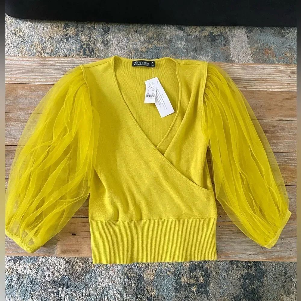 NWT NY & Company yellow shirt blouse